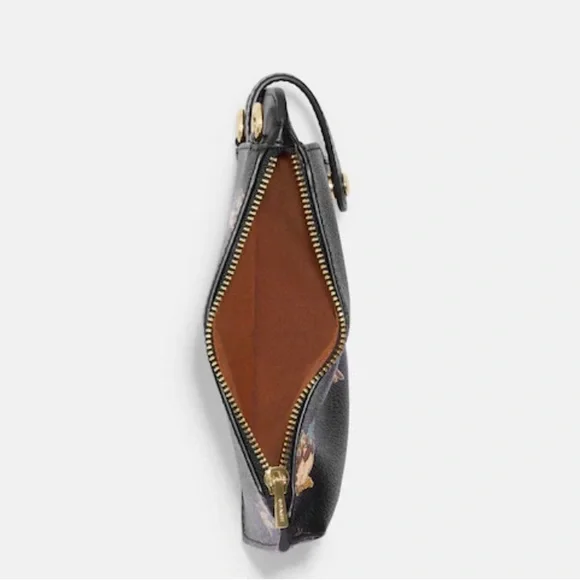 Authentic COACH Printed Penguins coated canvas/smooth leather phone/cards Crosby